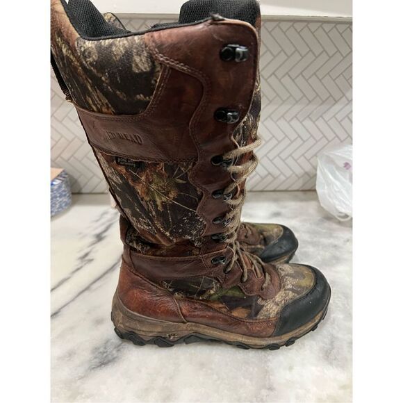 REDHEAD~Bone Dry Waterproof~Men's Boots~Size 9W Camo Pattern~Pre-Owned - Picture 1 of 15